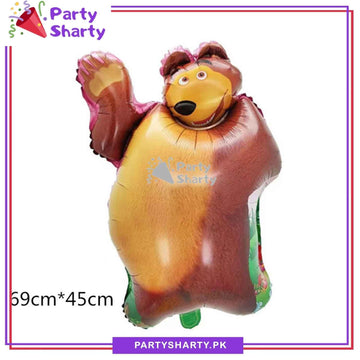 Masha Theme Bear Foil Balloon For Masha & The Bear Theme Birthday Party Decoration and Celebration